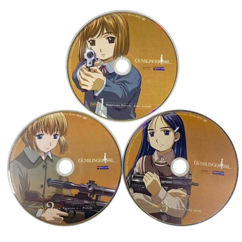 Gunslinger Girl Funimation 3 Disc DVD Set Volumes 1 2 3 Collection Anime